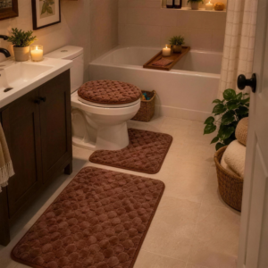 Set de alfombras para baño (3 piezas)