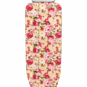 Tabla de planchar con soporte para plancha — beige con rosas