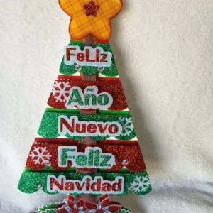 Adorno navideño feliz año nuevo