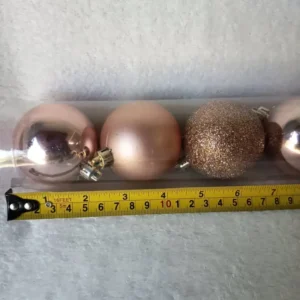 Bolas Navideñas rosado metálico