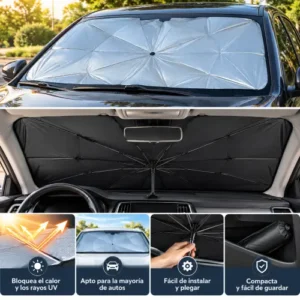 Sombrilla rectangular para interior de auto