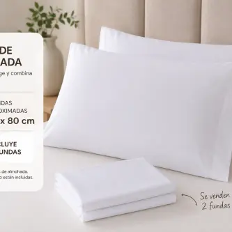 Fundas (2) blancas de almohadas