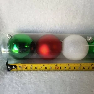 Bolas Navideñas blanco verde rojo