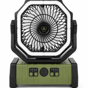 Ventilador recargable F6 (verde)