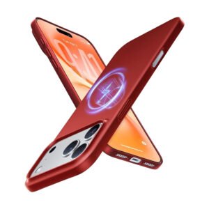 Funda Magnetic Slim-Fit para iPhone 17 Pro Max 6.9" roja