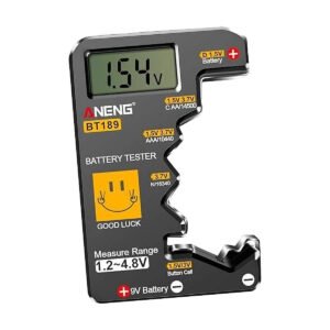 Probador Digital de Baterías ANENG BT189 con pantalla LCD
