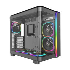 Gabinete Gaming Montech King 95 PRO ATX con doble cámara y 6 ventiladores