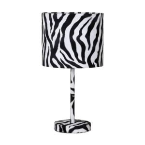 Lámpara de Mesa Animal Print con pantalla y base estampada