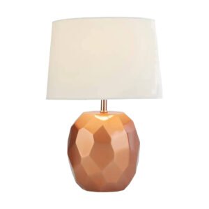 Lámpara de Mesa estilo cobre lustrado para ambientes cálidos