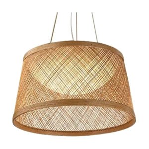 Lámpara de techo material ratán estilo natural boho
