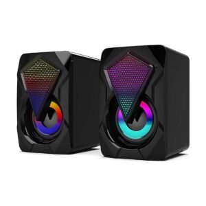 Bocinas para computadora con subwoofer y luces RGB USB