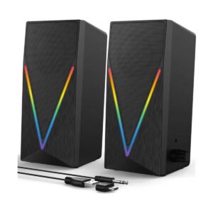 Bocinas Multimedia BUSP-HYY E-1062 con iluminación LED y conexión USB