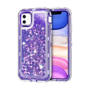 Funda para iPhone 12 Asuwish morado compatible 6.1 pulgadas