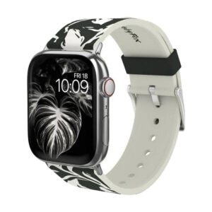 Correa de silicona MobyFox Midnight Flora para smartwatch cómoda y resistente