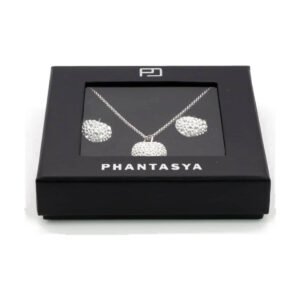 Set de joyería Phantasya collar y aretes con cristales brillantes
