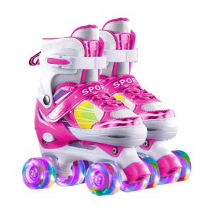 Patines Ajustables para Niños Talla M con ruedas LED multicolor