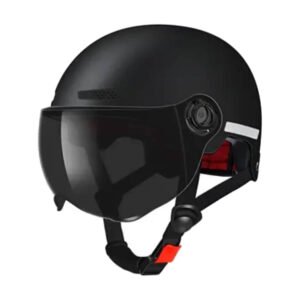 Casco de moto negro para protección básica