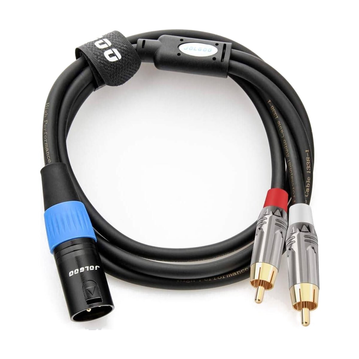 Cable Divisor JOLGOO XLR Macho a 2 RCA Macho 1 metro