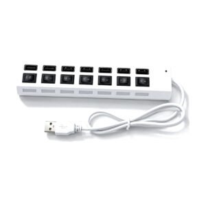 Hub USB 3.0 7 Puertos con Switch Blanco alta velocidad