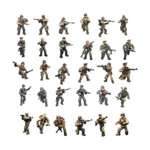 Set de Pequeños Militares Articulados con armas intercambiables