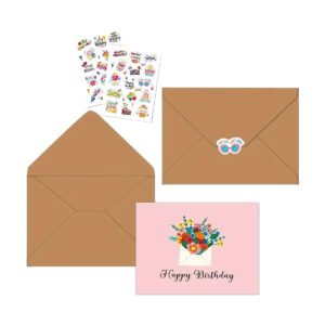 Tarjetas de cumpleaños con sobres y pegatina tamaño 4x6 pulgadas