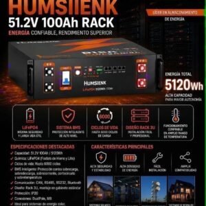 Batería inteligente Eco-Humsienk 5,12 kWh 51,2 V 100 Ah