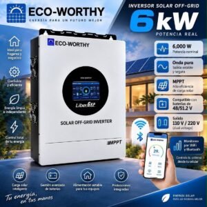 Inversor híbrido ECO-WORTHY 6 kW