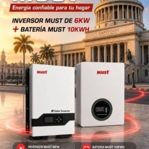 Kit inversor 6 kW con 10 kWh de respaldo