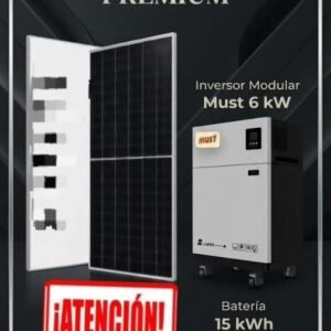 Kit todo en uno 6 kW + 15 kWh + 5 paneles Longi 620 W bifaciales