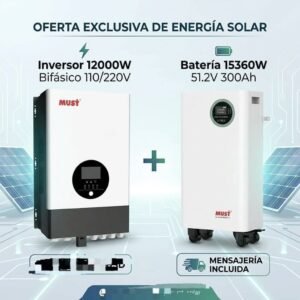 Inversor Must 12 kW + batería 15 kWh