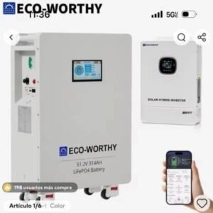 Inversor EcoWorthy 10 kW + batería EcoWorthy 16 kWh