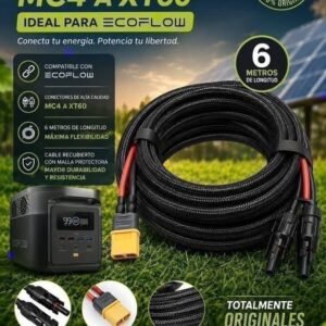 Cable solar MC4 a XT60 de 6 m