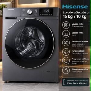 Lavadora secadora Hisense 15 kg