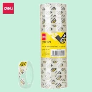 Cinta adhesiva transparente 12×30×38mm 12/paq · paquete de 6