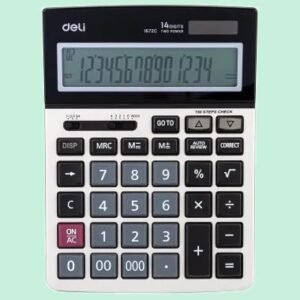 Calculadora 14 dígitos, solar y batería (211 x 154 mm)